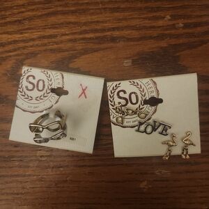 So Silver and Gold Ring Set